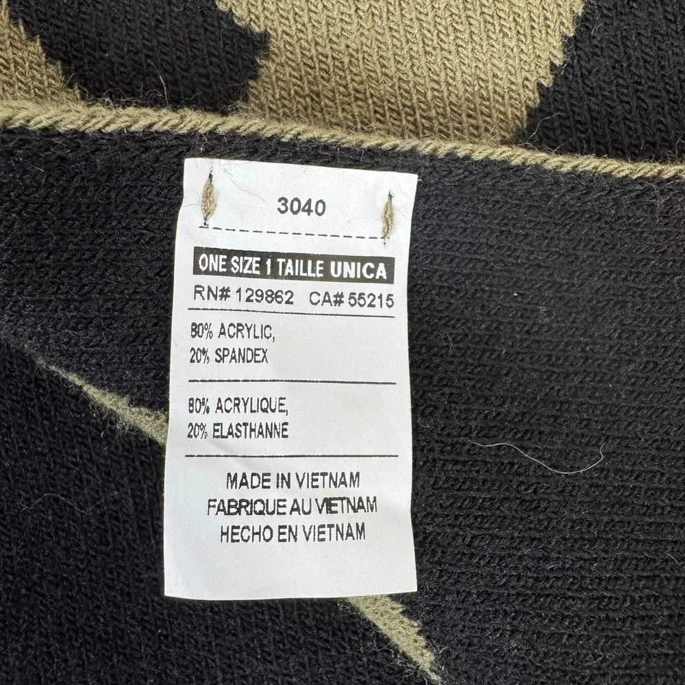 Nike Reversible Knit Scarf Olive Green Black Big Logo RN129862